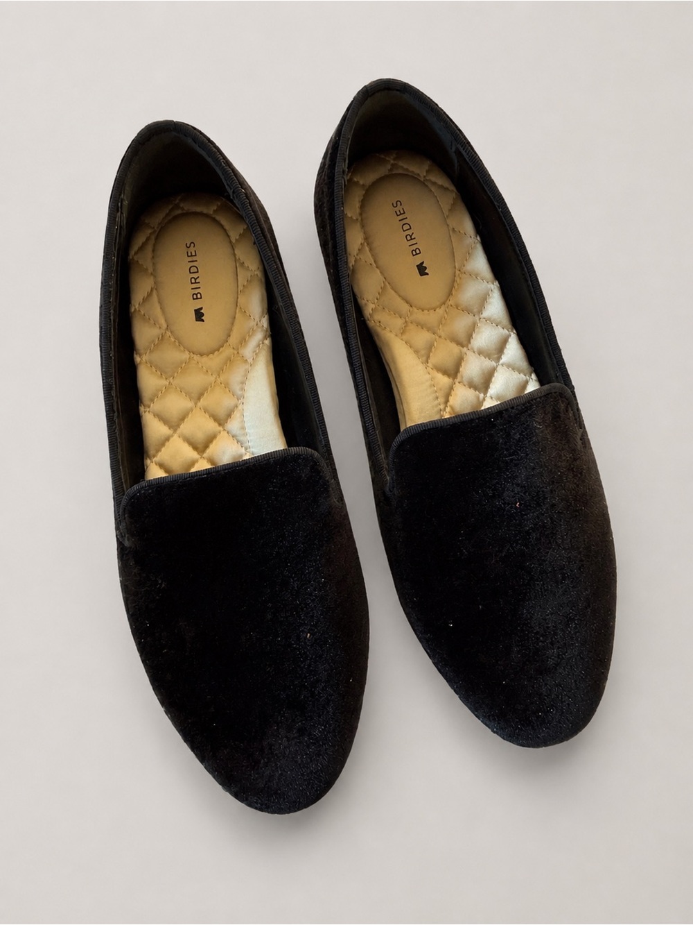 Birdies The Starling Black Velvet Loafers Flats Size 7.5
